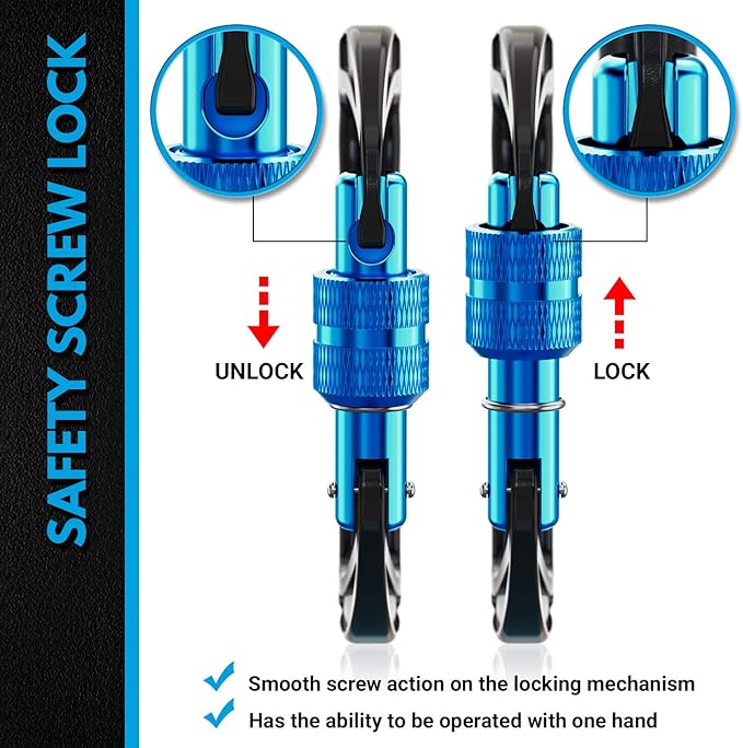 Rhino Produxs 12kN (2697 lbs) Heavy Duty Carabiner Clips, for Securing Pets, Outdoor, Camping, Hiking, Hammock, Dog Leash Harness, Keychains