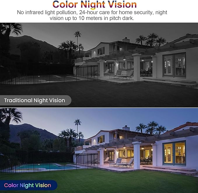 Light Bulb Security Camera, 5G&2.4GHz WiFi Light Bulb Camera Outdoor, 2-in-1 LED Lightbulb Camera for Home Security, Two-Way Talk,Color Night Vision, E27 Light Socket Compatible(2Pack)