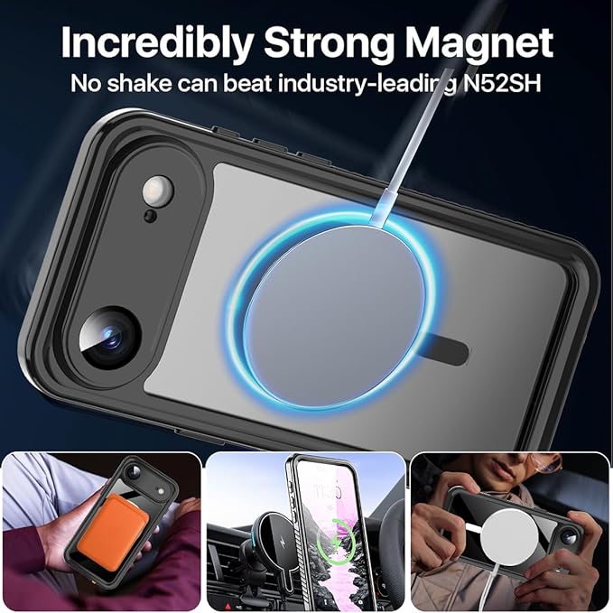 AICase for iPhone Air Case Waterproof Clear with MagSafe Water Proof/Snowproof/Dustproof/Shockproof,IP68 Certified 360 Full Body Protection Fully Sealed Underwater Cover for iPhone Air 6.5"