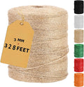 Vanhench Jute Twine 3mm x 328ft (100m), Jute Rope for Crafts Gardening Garden Plant Gift Wrapping Arts & Crafts Art Decoration Packing Material Christmas Twine Bulk Heavy-Duty (Brown)