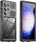 for Samsung Galaxy S23 Ultra Waterproof Case, [IP68 Water Proof] [Built-in Screen Protector], Magnetic Heavy Duty Military Grade Rugged Phone Case for S 23 Ultra 6.8", Black