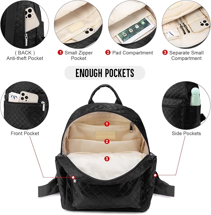 LOVEVOOK Mini Backpack for Women Light Weight Small Waterproof Backpack Purses Daily Backpack… | Light Weight