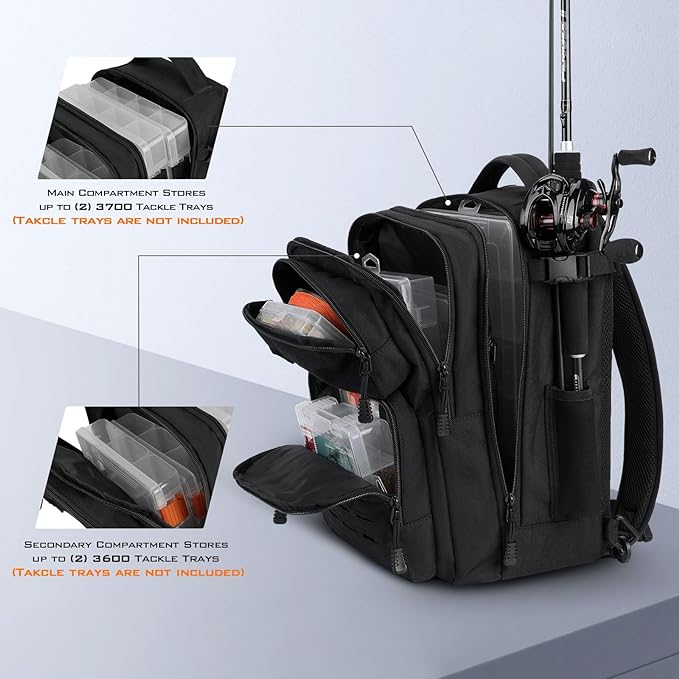 KastKing BlowBak Tactical Sling Tackle Bag-Lightweight Fishing Backpack Storge Fishing Gear and Equipment,Gift for Men