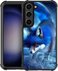 for Samsung Galaxy S23 Plus Case, Snowy Mountain Fox Lake Pattern Graphic Design Girl Boy Soft Silicone Hard Acrylic Shock Protection for Samsung Galaxy S23 Plus