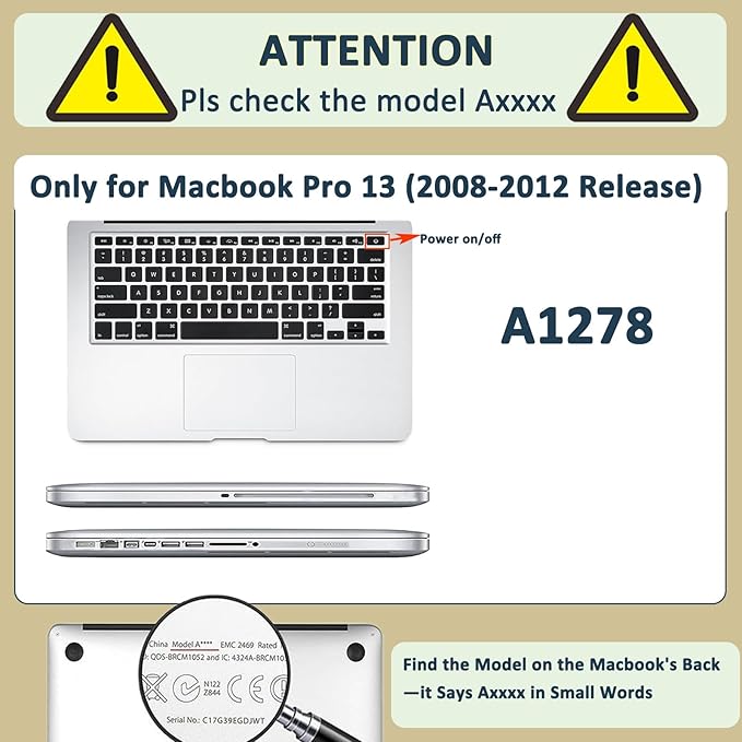Case Cover for MacBook Pro 13 inch with CD-ROM 2008-2012 Release (Model A1278),Slim Protective Computer Case & TPU Keyboard Cover for Apple Laptop Pro 13.3",Cheetah Print