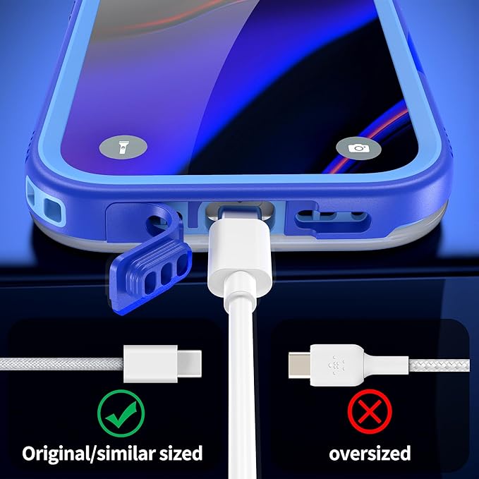 SPORTLINK for iPhone 17 Pro Case - IP68 Waterproof Military Protective Full Body Heavy Duty Shockproof 360 Sealed Dustproof with Camera Screen Protector Phone Cover for iPhone 17 Pro 6.3" Blue