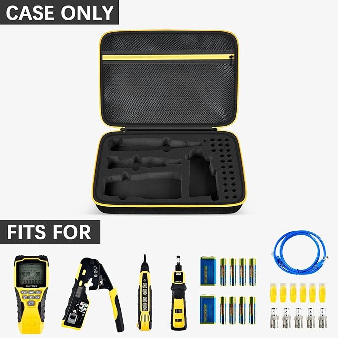 Case Compatible with Klein Tools VDV501-851 VDV500-123 VDV226-110 VDV427-300. Storage Carrying Travel Holder for Cable Tester for Scout Pro 3/ Tracer Probe/Wire Stripper and Accessories (Box Only)
