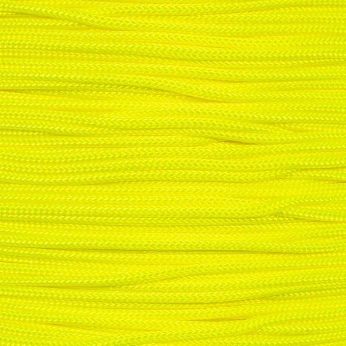 Paracord Planet 95lb Paracord – 1 Strand Type I Parachute Cord for Outdoors and DIY – Neon Yellow (50 ft)
