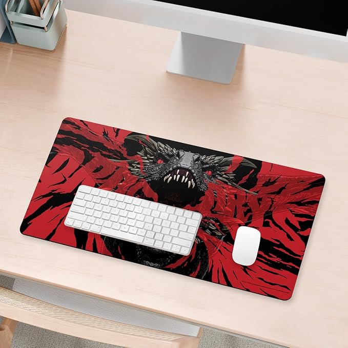 Head Case Designs Officially Licensed HBO Game of Thrones Dracarys Graphic Art 23.62 x 11.81 x 0.12 inches (600 x 300 mm) - L Gaming Office Desk PC Keyboard Mouse Mat Pad