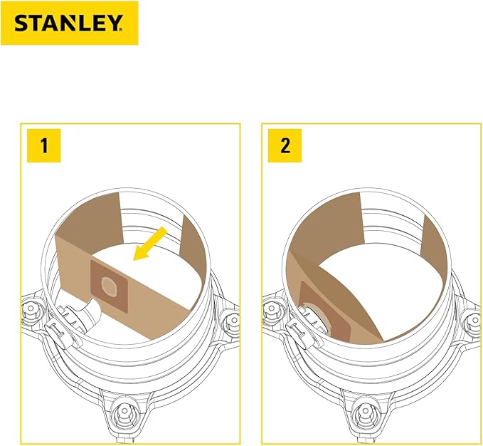 Stanley 13-1519 Disposable Filter Bag for SL18016 and SL18017 Wet/Dry Vacuums, 3-Pack