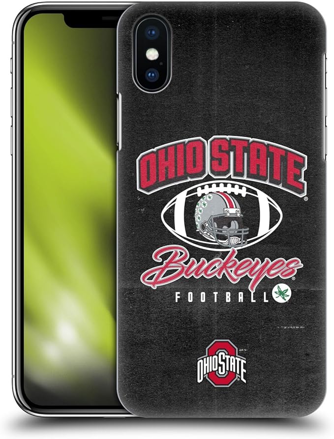 Head Case Designs Officially Licensed Ohio State University Vintage Football Graphics Hard Back Case Compatible with Apple iPhone X/iPhone Xs