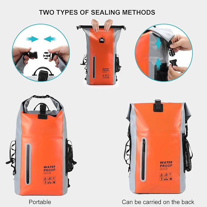 Waterproof Backpack, Waterproof Backpack That Can Float, Suitable for Kayaking And Beach Activities, Outdoor Moisture-Proof Bag