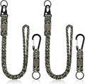 Frienda 2 Set Heavy Duty Paracord Lanyard Necklace Whistles Strap Braided 550 Keychain Lanyard for Outdoor Activities Camera