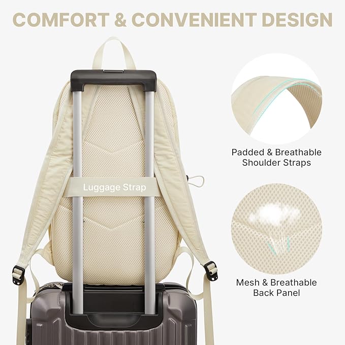 G4Free Hiking Backpack for Women Men 20L Lightweight Travel Backpacks Daypack Outdoor Daily Camping, Beige