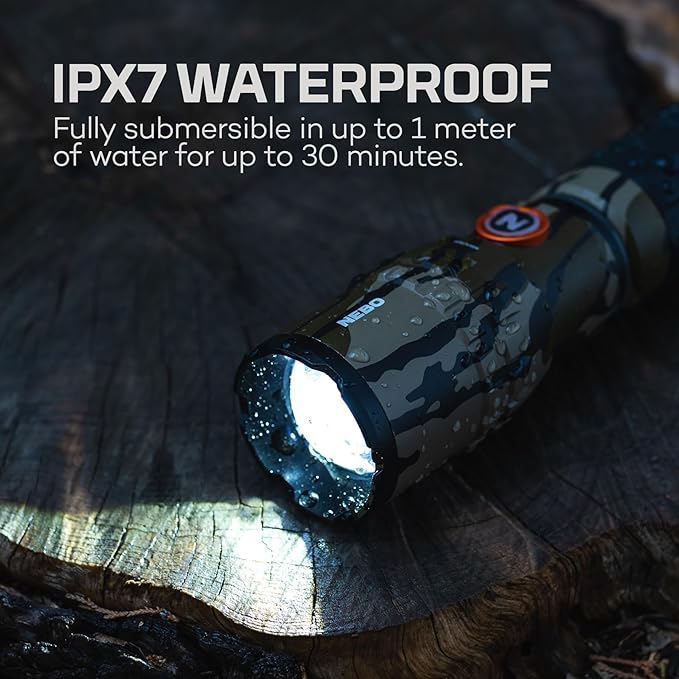 NEBO SLYDE KING Flashlight | High Lumens, Rechargeable COB Work Light & LED Flashlight, Waterproof, Magnetic Base, Great for Camping & Hunting, Includes Charging Cable