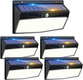 5 Pack 368 LED Solar Lights Outdoor Motion Sensor, Solar Fence Light with 3 Lighting Modes, Solar Powered Security Lights Waterproof for Outside Yard Wall Garden Backyard Step Garage