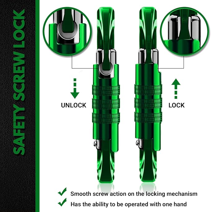 Rhino Produxs 12kN (2697 lbs) Heavy Duty Carabiner Clips, for Securing Pets, Outdoor, Camping, Hiking, Hammock, Dog Leash Harness, Keychains