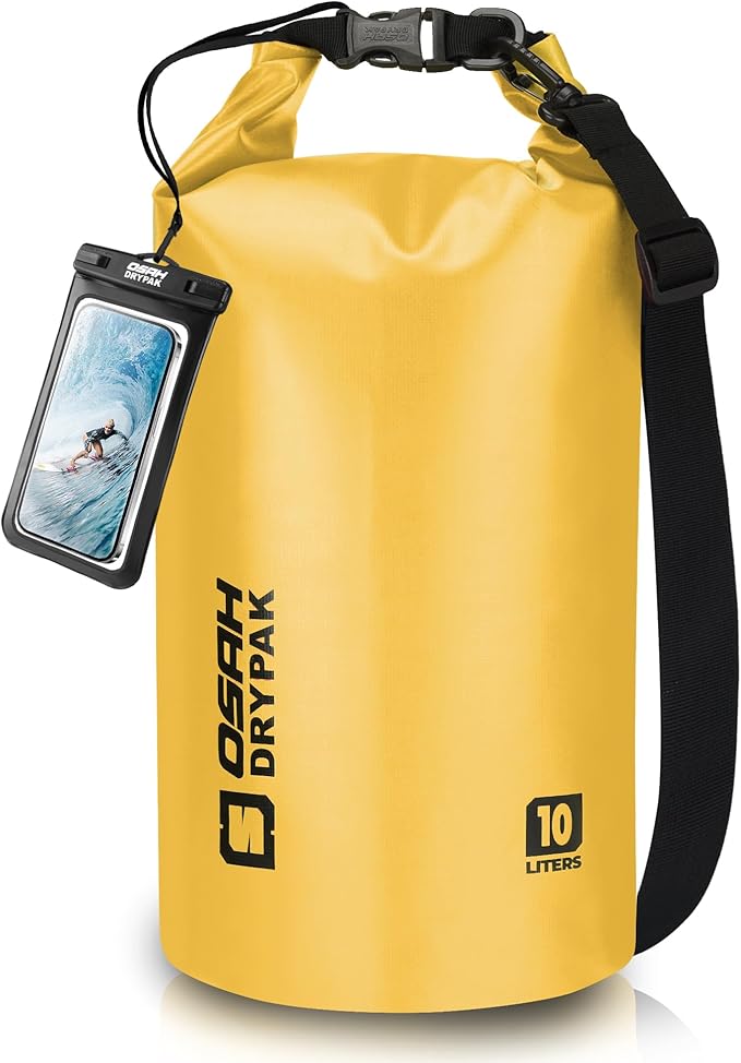 Waterproof Dry Bag, 5L/10L/20L/30L/40L Roll Top Lightweight Storage Backpack with Phone Case for Women & Men, Floating Waterproof Sack for Travel, Swimming, Kayaking, Paddle Board, Camping & Beach