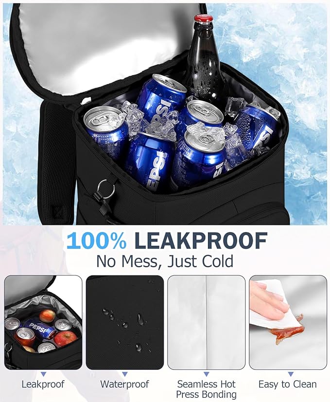 Cooler Backpack, 22L Waterproof Soft Backpack Coolers Leak Proof Beach Backpack Insulated Picnic Lunch Bag for Fishing Camping,Beach,Hiking,Travel