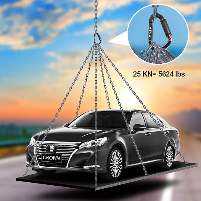 FVW Auto Locking Rock Climbing Carabiner Clips,Professional 25KN (5620 lbs) Heavy Duty Caribeaners for Rappelling Swing Rescue & Gym etc, Large D-Shaped Carabiners