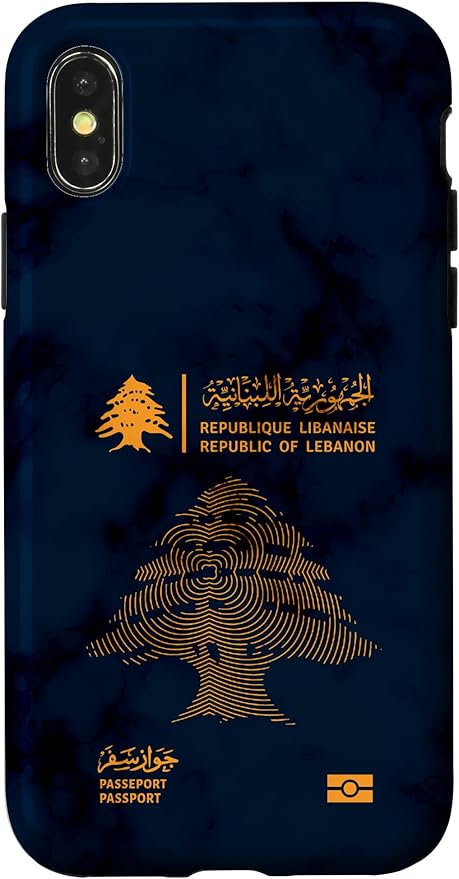 Lebanon,Lebanon Passport,Lebanon Flag,Lebanon map. Case for iPhone X/XS