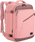 MATEIN Pink Travel Backpack for Women, 40L Water Resistant Carry on Backpack Flight Approved with Chest Strap, Large Travelling Bag for Womens, Cute Casual Daypack for Overnight, Outdoors