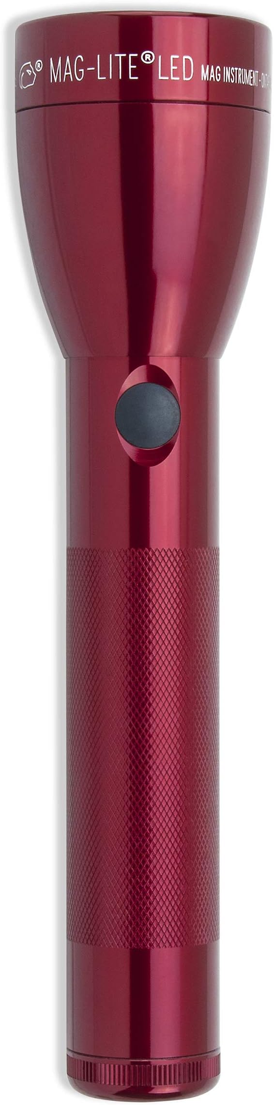 MagLite ML50L 2-Cell C LED Flashlight, Adjustable Beam, High & Low Modes, Water-Resistant - Red