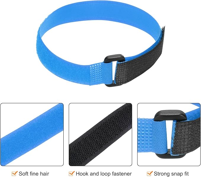 MECCANIXITY 5Pcs Reusable Battery Tie Down Straps,0.8x16" Blue Nylon Multipurpose Battery Hold Down Adjustable Cinch Strap Hook Loop Fastening Tie for Quadcopters FPV RC Drone Boat Car