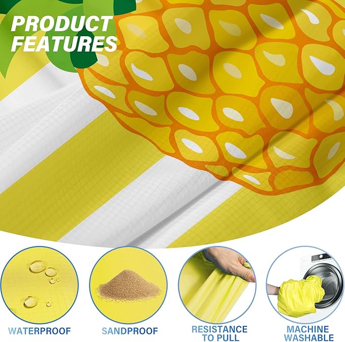 Famstar Beach Blanket Oversized Extra Large78 X 81",Waterproof Sandproof Beach Blanket 1-7 Adults Lightweight Durable for Travel Camping Hiking Picnic