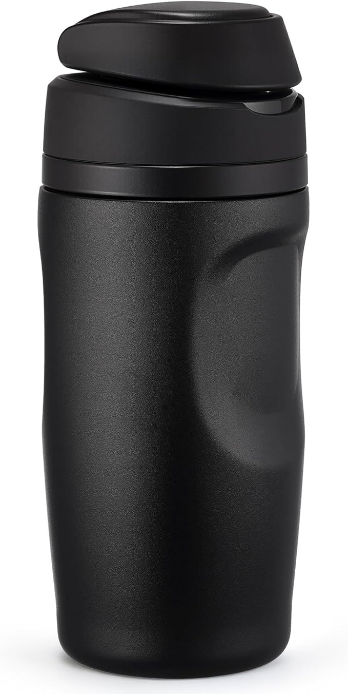 Fijinhom 16 oz Insulated Water Bottle,Stainless Steel Sports Water Bottle with Straw, Double Wall Vacuum Leak Proof, Cold for 24 Hours, BPA Free for Travel, Sport, Outdoor, Black