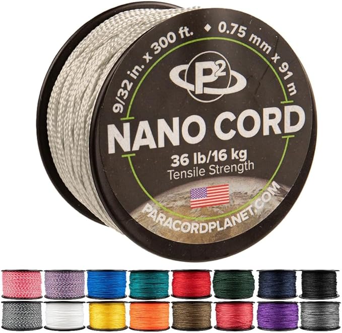 Paracord Planet Nano Cord –Lightweight Nylon Nano Paracord – Great for Arts & Crafts, Home Décor, Camping and More!