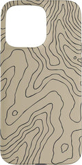 Coyote Country Guide Lines Topographical Contour Map Case for iPhone 15 Pro Max