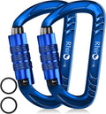 Rhino Produxs 12kN (2697 lbs) Heavy Duty Carabiner Clips, for Securing Pets, Outdoor, Camping, Hiking, Hammock, Dog Leash Harness, Keychains