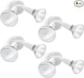 LUTEC 4 Pack Adjustable Twin Par Holder Outdoor Flood Lights, Switch Controlled Security Lights, Floodlights Fixture, Waterproof Exterior Max 300 Watt Par38 Flood Light for Garage, Yard, Porch-White