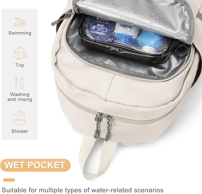 coofay Gym Backpack For Women Waterproof Backpack With Shoe Compartment Lightweight Travel Backpack Sports Backpacks Large Gym Bag