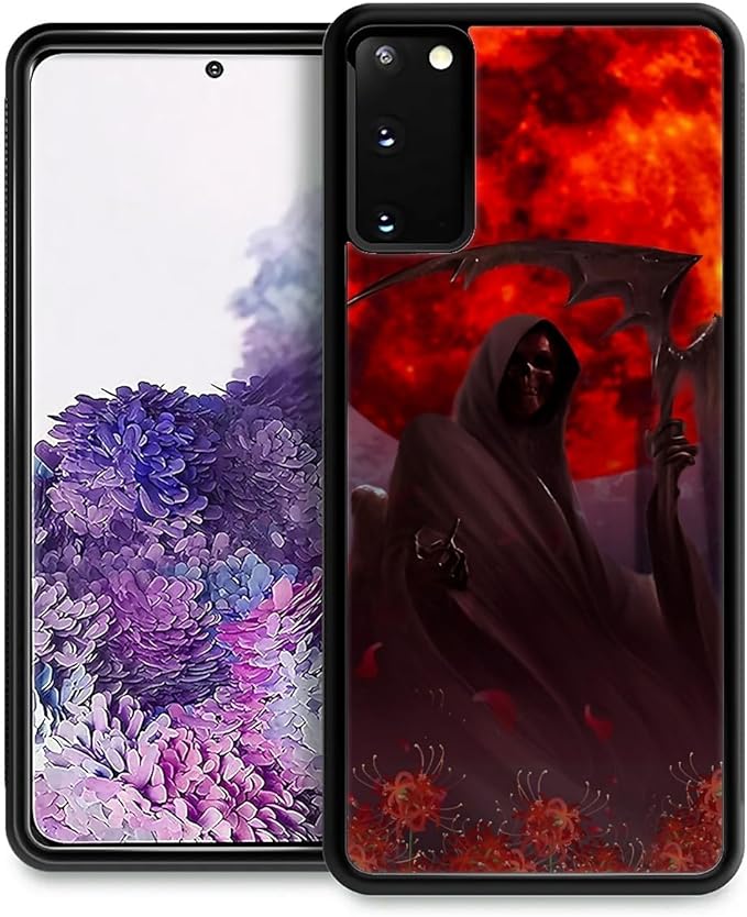 for Samsung Galaxy S20 Case, Death by The Red Moon Pattern Graphic Design Girl Boy Soft Silicone Hard Acrylic Shock Protection for Samsung Galaxy S20