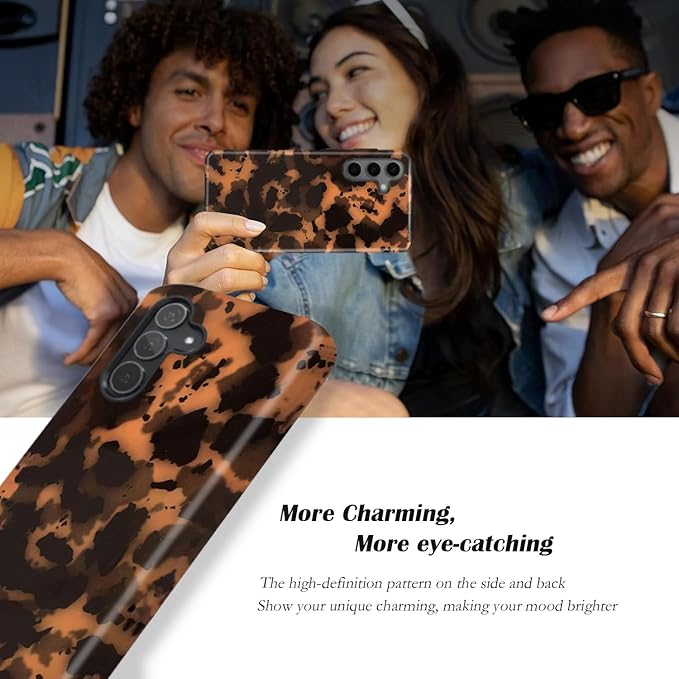 Compatible for Samsung Galaxy S24 5G Case, Dual Layer Heavy Duty 2 in 1 Shockproof Protective Phone Case,Cheetah Leopard Print