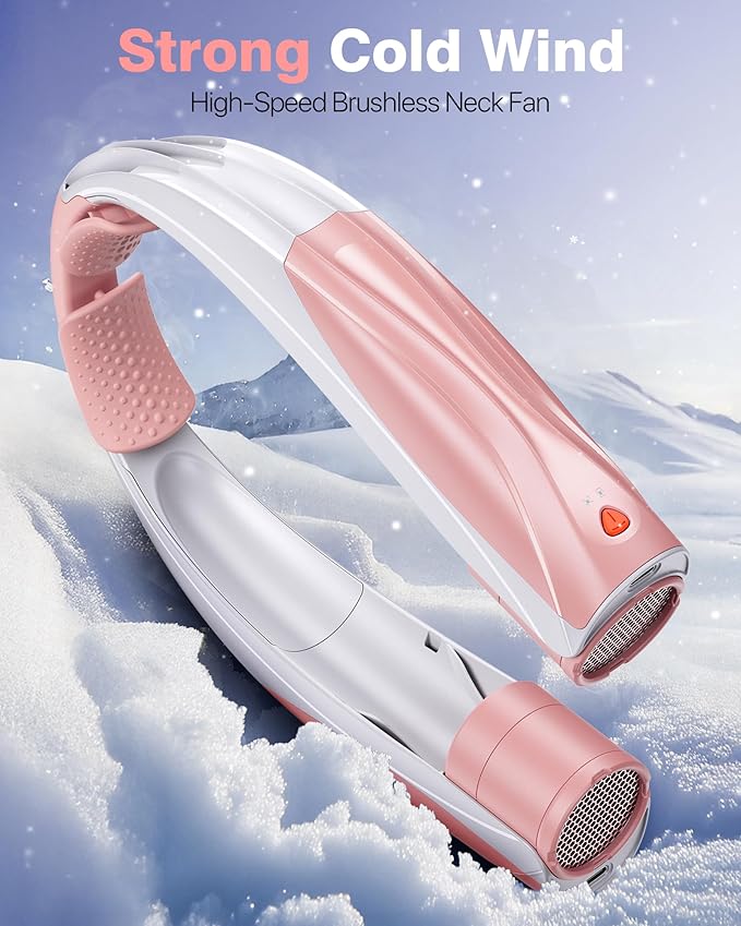Portable Neck Fan - 6000mAh Battery Hands Free Personal Fan, 6 Speed Adjustable, Rechargeable & Wearable, Gift for Women Men, Office, Travel, Sports