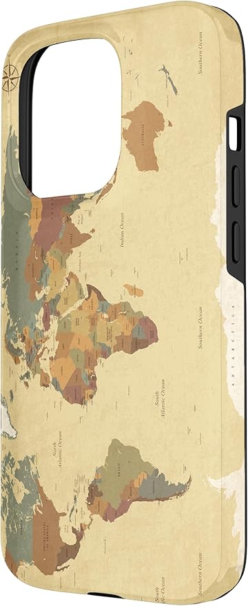 Globe Map Smartphone Cell Cover Gift World Map Pattern Phone Case for iPhone 15 Pro