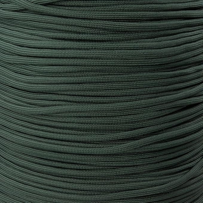 Paracord Planet Solid Color 550lb Paracord – 7 Strand Type III Nylon Cord for Indoor and Outdoor Tasks – Dark Green (250 ft)