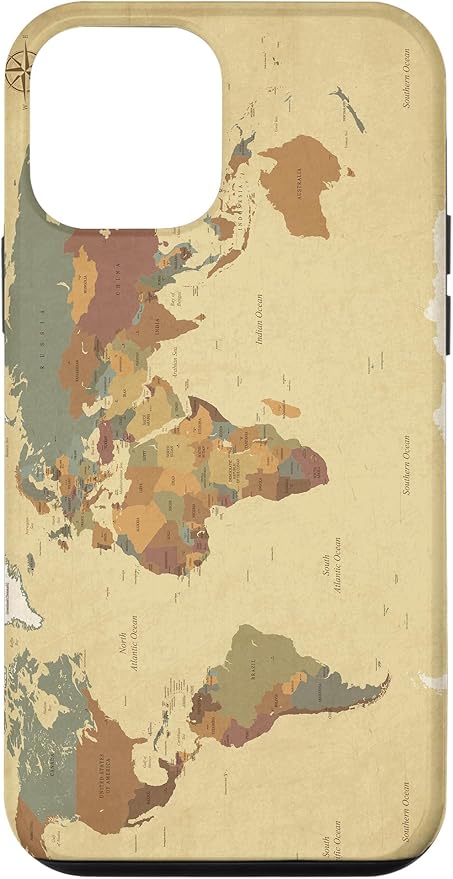 Globe Map Smartphone Cell Cover Gift World Map Pattern Phone Case for iPhone 12 mini