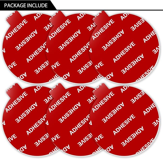 AZXYI Very High Bond Sticky Adhesive, 6 Pack Dashboard Pad Mounting Disk Adhesive Replacement Kit, Double-Sided Stickers for Suction Cup Dashboard Phone Holder & Windshield Car Mount