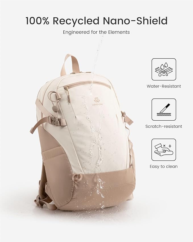 LOVEVOOK Small Travel Backpack for Women, Water-Resistant Hiking backpack with chest strap, Lightweight Casual Daypack