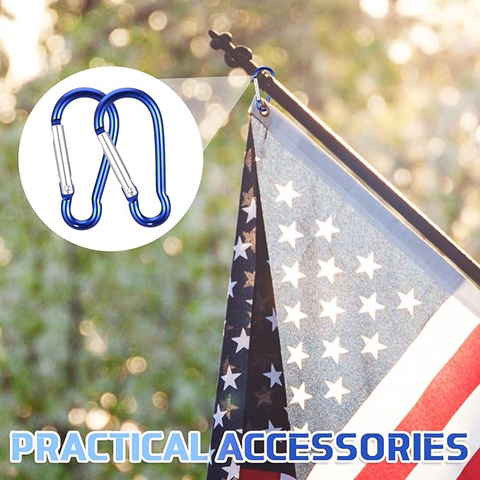 Yaocom 300 Pcs 2" Carabiner Bulk Small Carabiner Clip for Keys Spring Snap Hooks Aluminum Alloy Keychain Clip for Hanging Camping Backpacking Hiking Traveling Fishing Outdoor