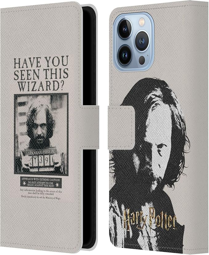 Head Case Designs Officially Licensed Harry Potter Sirius Black Poster Prisoner of Azkaban II Leather Wallet Case Compatible with Apple iPhone 13 Pro Max