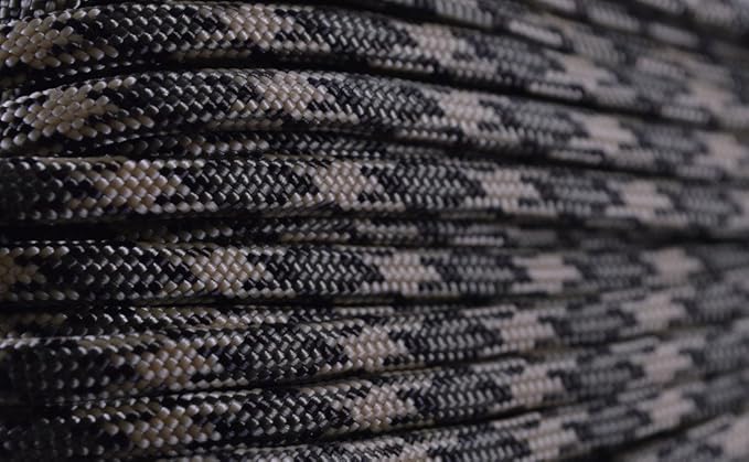 BORED? PARACORD! 550 lb Paracord – Ideal for Crafting, DIY Projects, Camping, Military & Active Outdoors – 300+ Colors – Tactical Parachute Cord Type III – Strong - Rattler 50 Feet