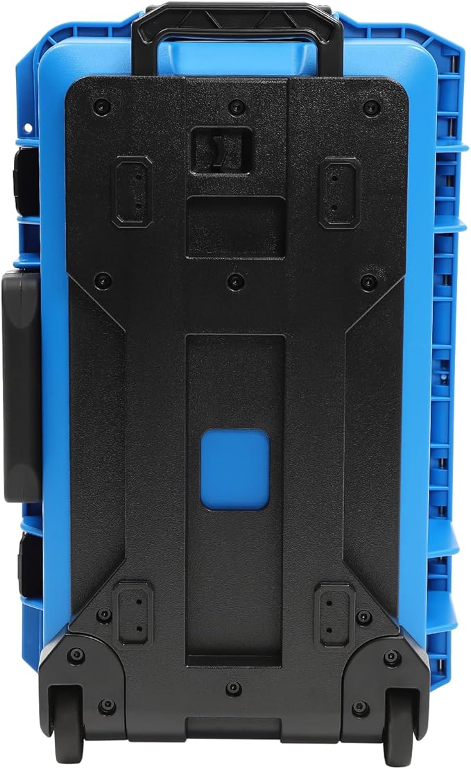 22" Weatherproof Hard Case Rolling Waterproof Case Dry Box with Foam Protective Cases Shockproof Hard Travel Cases For Cameras Lenses Electronic Equipment (Blue)