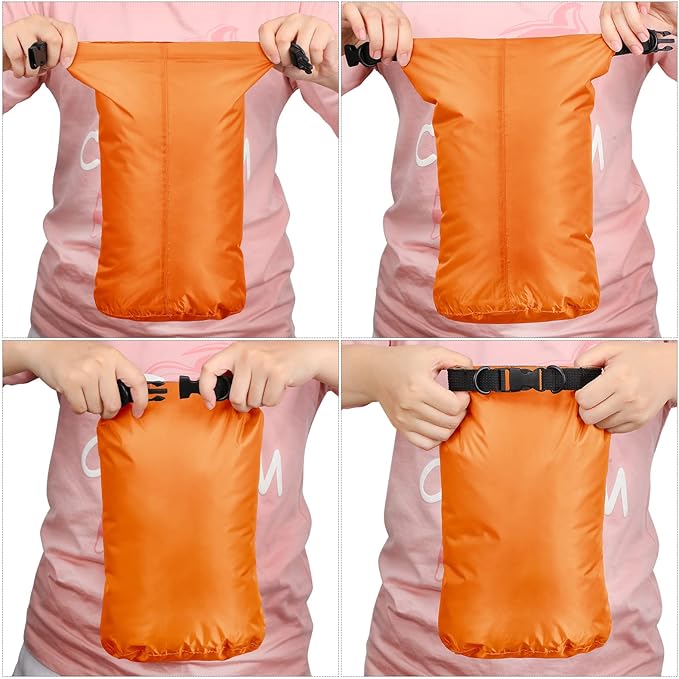 Shappy 6 Pcs Waterproof Dry Bag Set Ultralight Stuff Sack 20/15/10/8/5/3L Backpacking Bag with Long Adjustable Strap Outdoor Keep Gear Dry Sack for Camping Kayaking Boating Hiking Travel