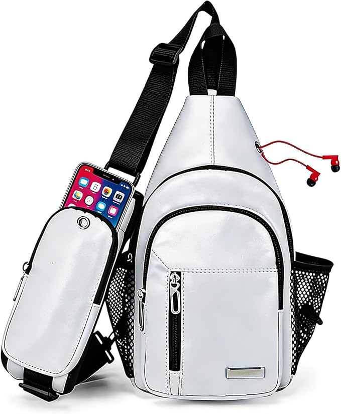 JENAGREEN Sling Backpack Crossbody Sling Bag, Cross Bag Adjustable Travel Hiking Essentials Casual Daypack Multipurpose Chest Bag Purse for Women Men