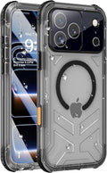 for iPhone 17 Pro Waterproof Case with Magsafe, Built-in [Camera & Screen Protector] [Lanyard], IP68 Water Proof Full Body Dustproof Heavy Duty Frosted Protective Phone Cover, 6.3" Black
